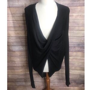 Lululemon iconic wrap sweater dark gray knit size 10